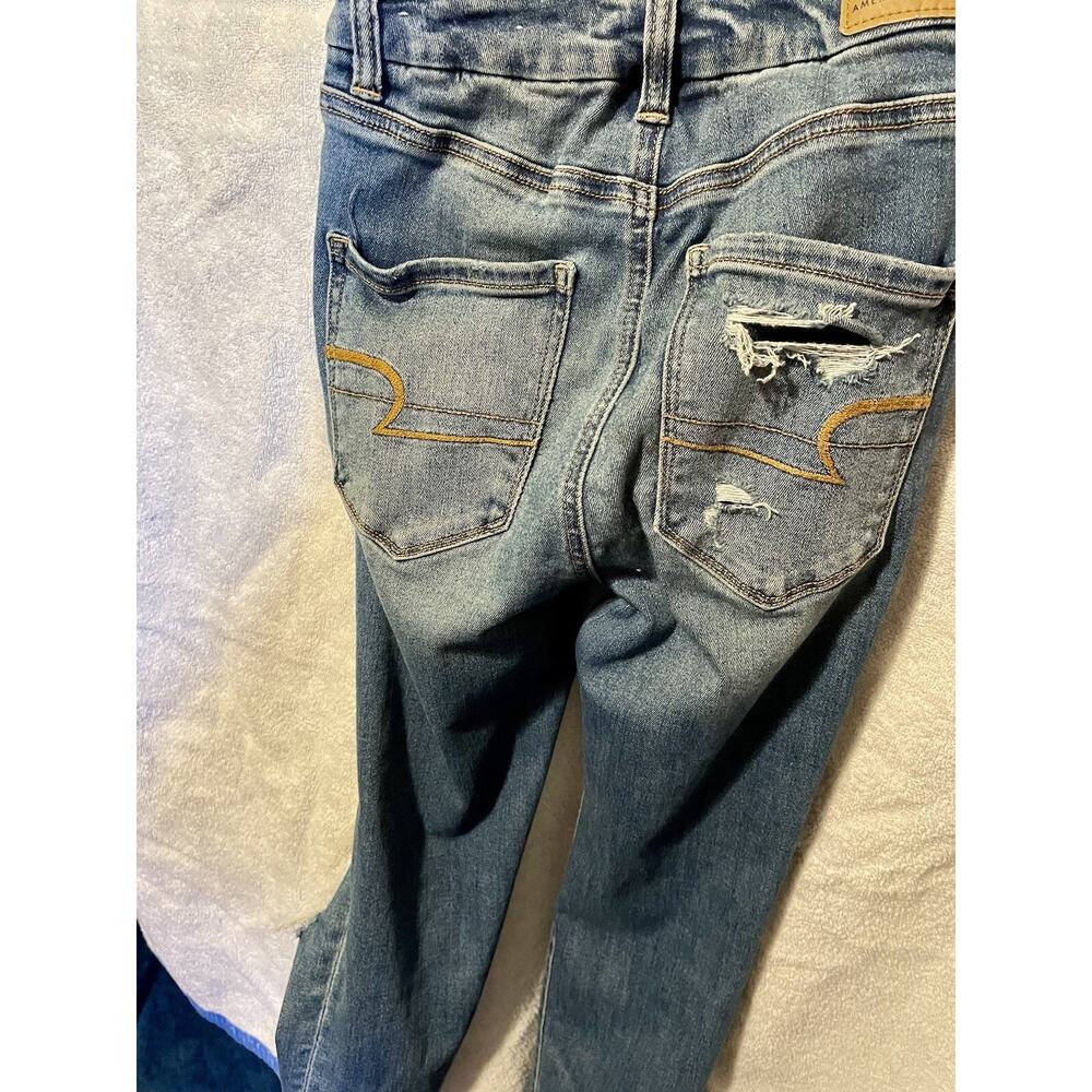 Womans Jeans American Eagle Curvy High Rise Jegging Next Level Stretch Size 0 - Picture 2 of 3